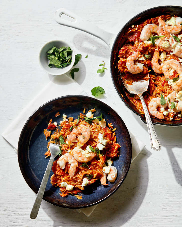 Orzo Skillet with Shrimp and Feta | The Kitchn